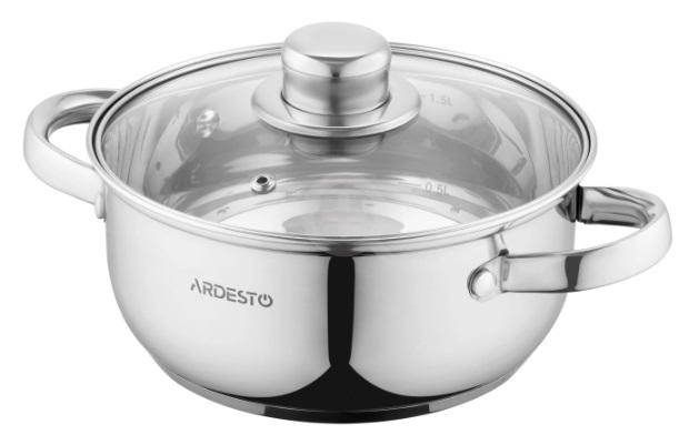Каструля з кришкою Ardesto Gemini Gourmet Aosta 2,6 л нержавіюча сталь AR1926BC